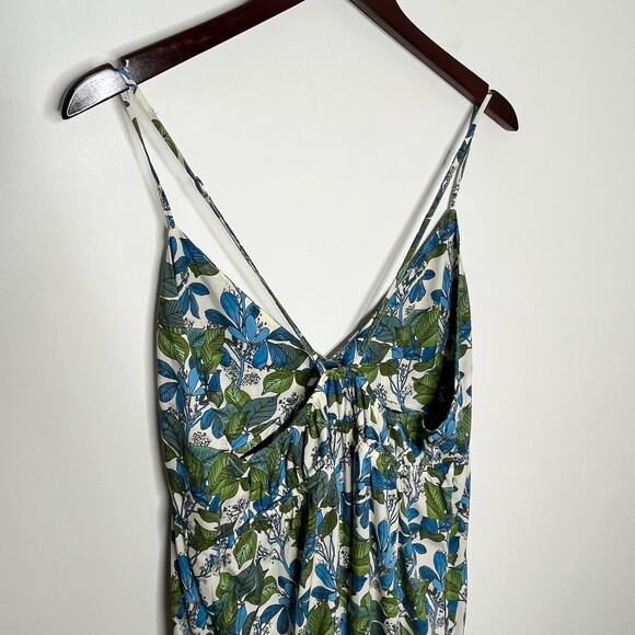 Patagonia Pataloha Womens Strappy Maxi Dress XL Blue Green Floral V Neck Pockets - Picture 12 of 15